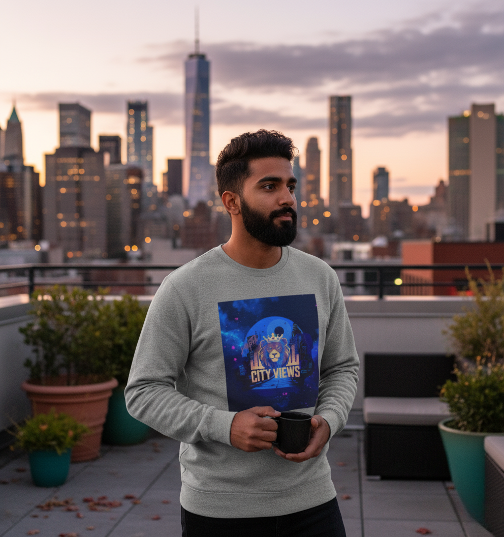 Cozy City Views " City Dweller " Sweatshirt, Urban Fashion, Unisex Graphic Pullover, Casual Wear, Gifts for Him and Her, Cozy Outerwear