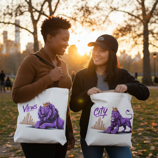 City Views " Ruler Vision " Tote Bag | Unique Gift| Grab & Go Shopping | Travel Bag | Stylish Accessory